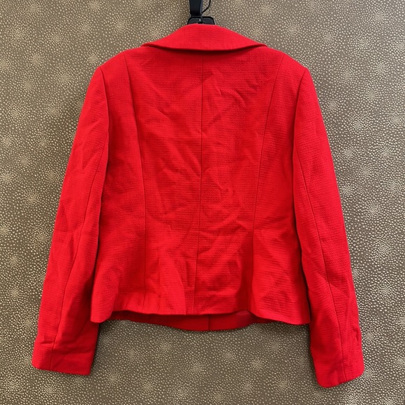 🔥🔥🔥NEW Ann Taylor Red Wool-Blended Blazer Jacket - Picture 6 of 7